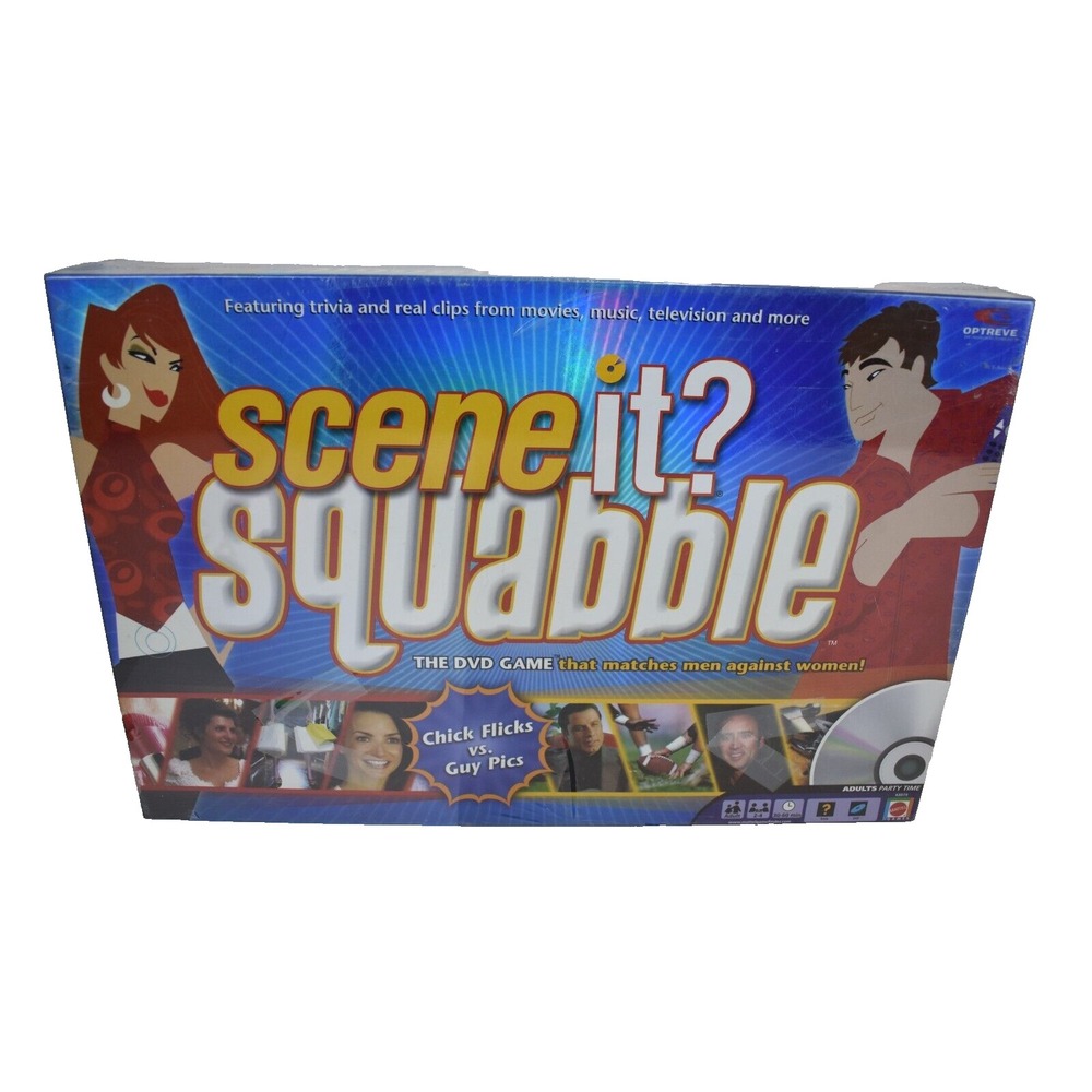 Mattel Games Scene It? Squabble DVD Board Game New Sealed K8819